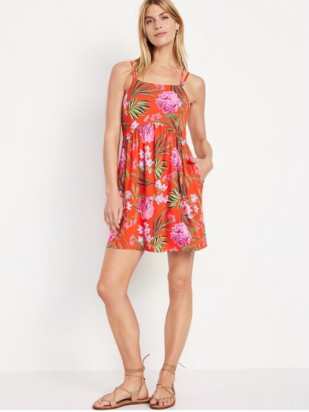 🆕Old Navy - Floral Fit & Flare Strappy Mini Dress